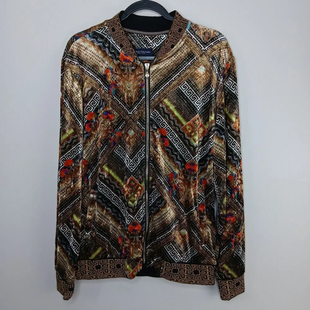 Velour Track Suit Men Small Suslo Couture Bold Colorful Athleisure Y2K Artsy